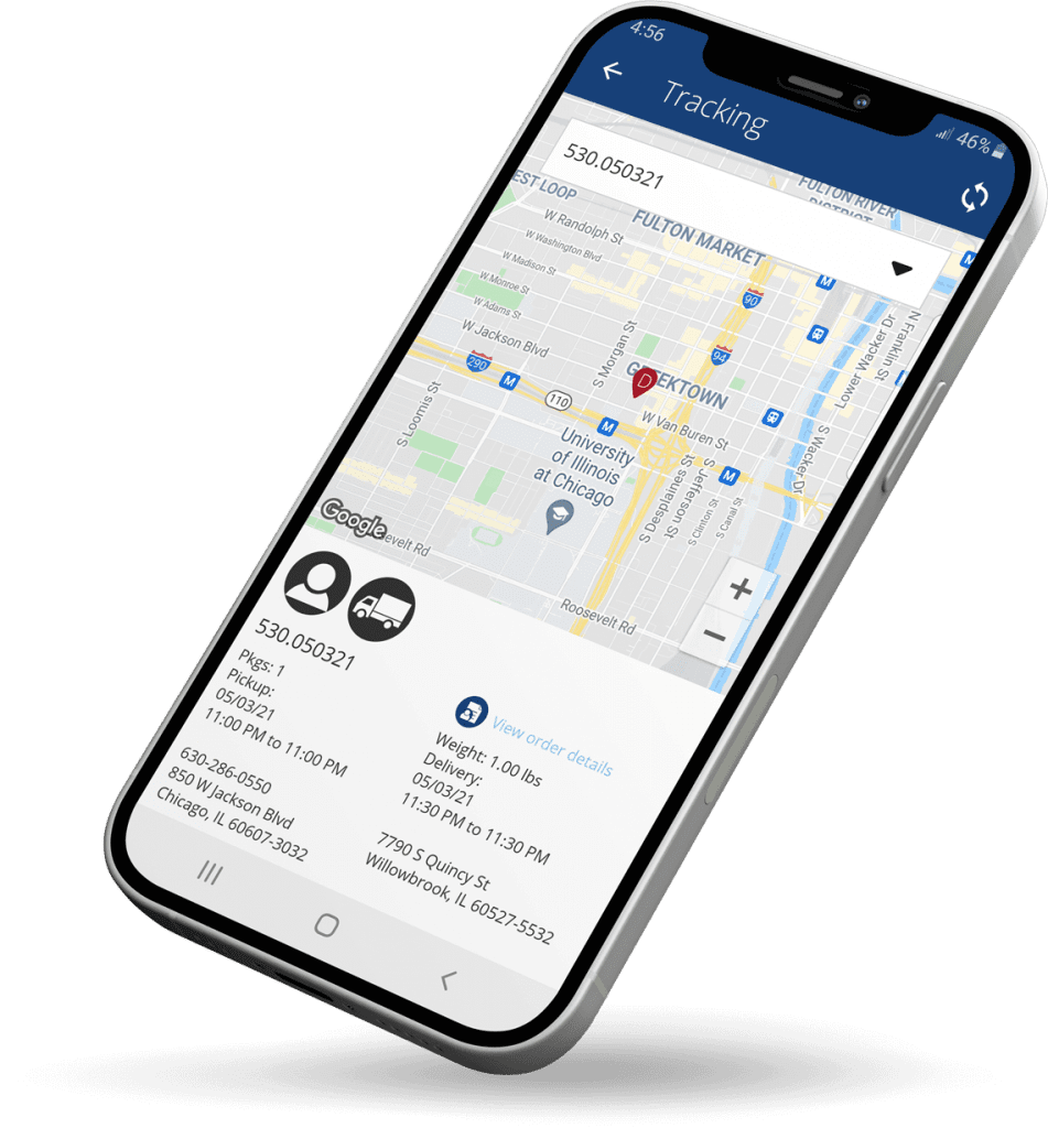 U.S. Messenger Mobile app on an iPhone
