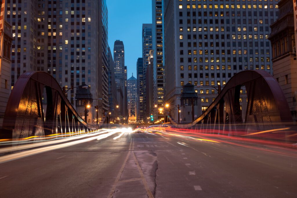Chicago messenger service in The Loop